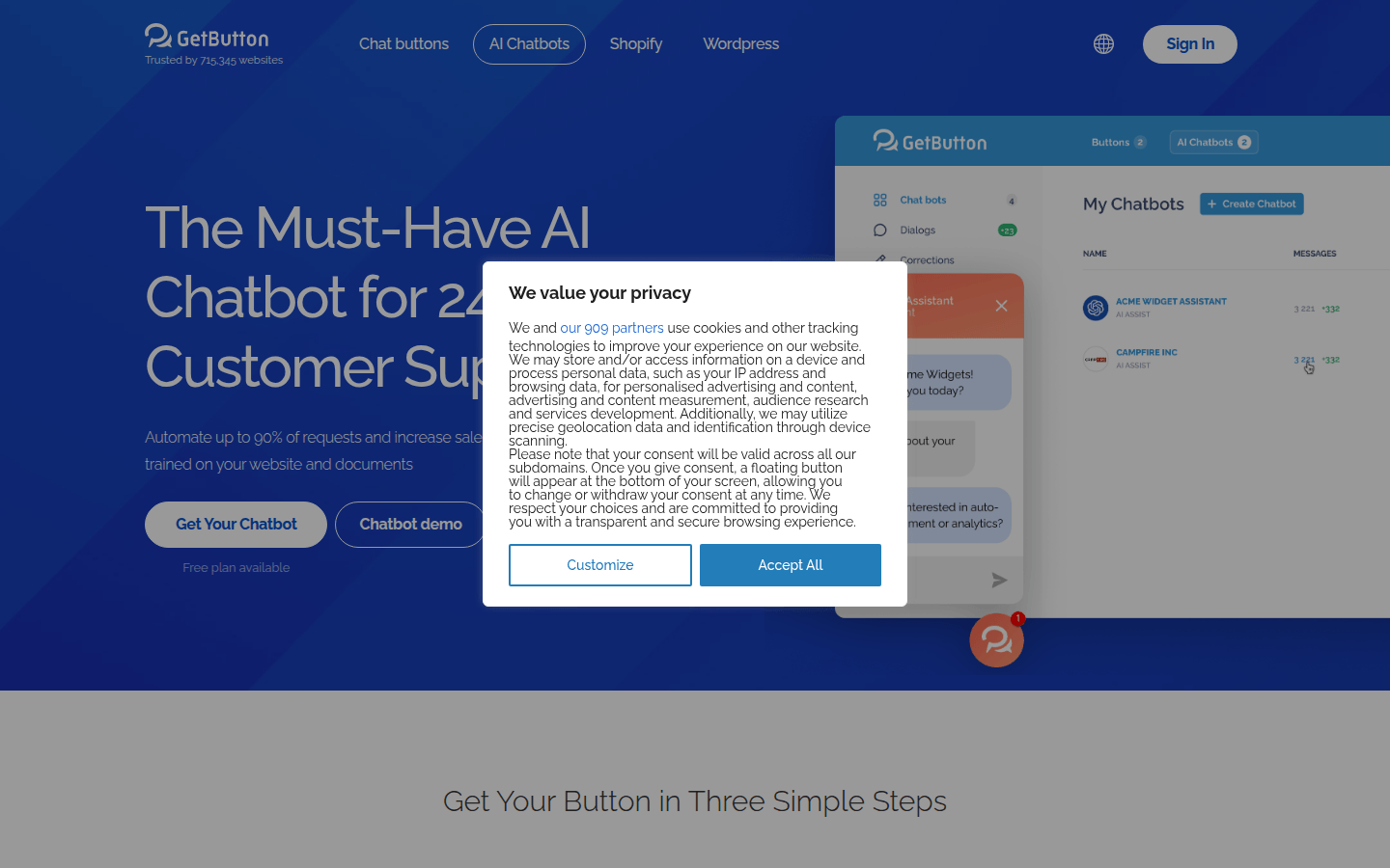 GetButton AI Chatbots