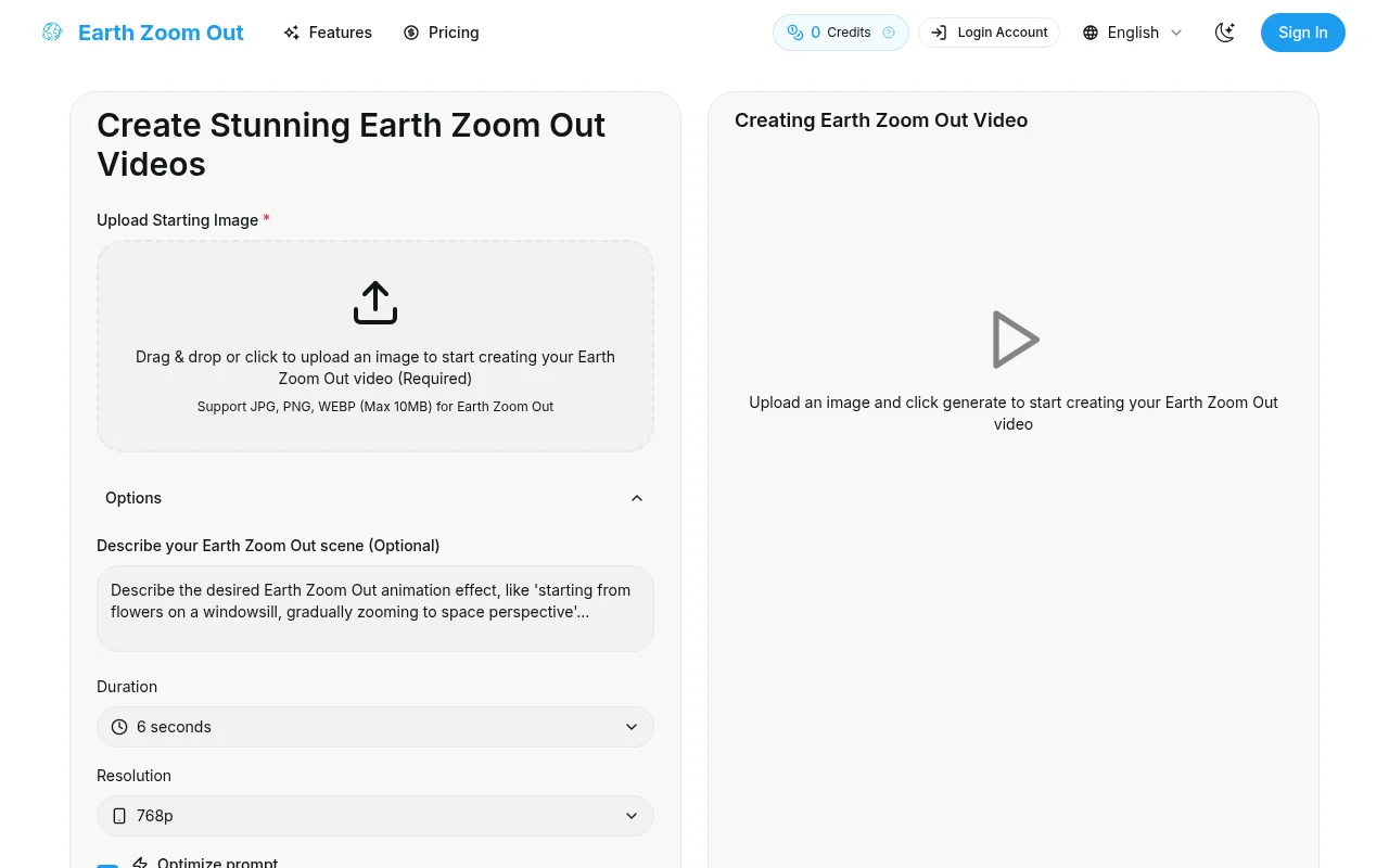 Earth Zoom Out AI