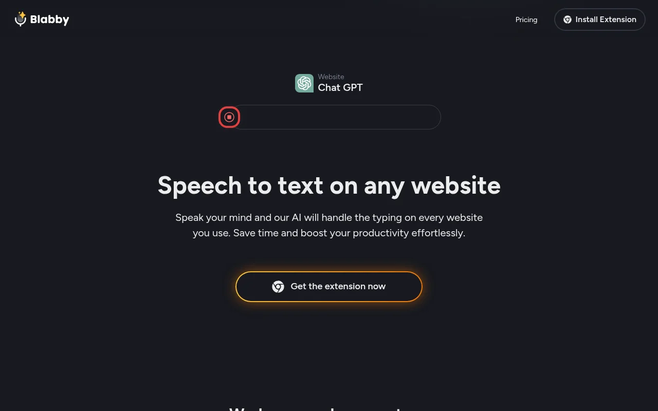 BlabbyAI Speech to text