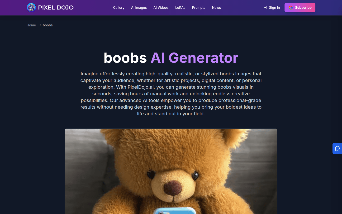 AI Boobs Generator by PixelDojo