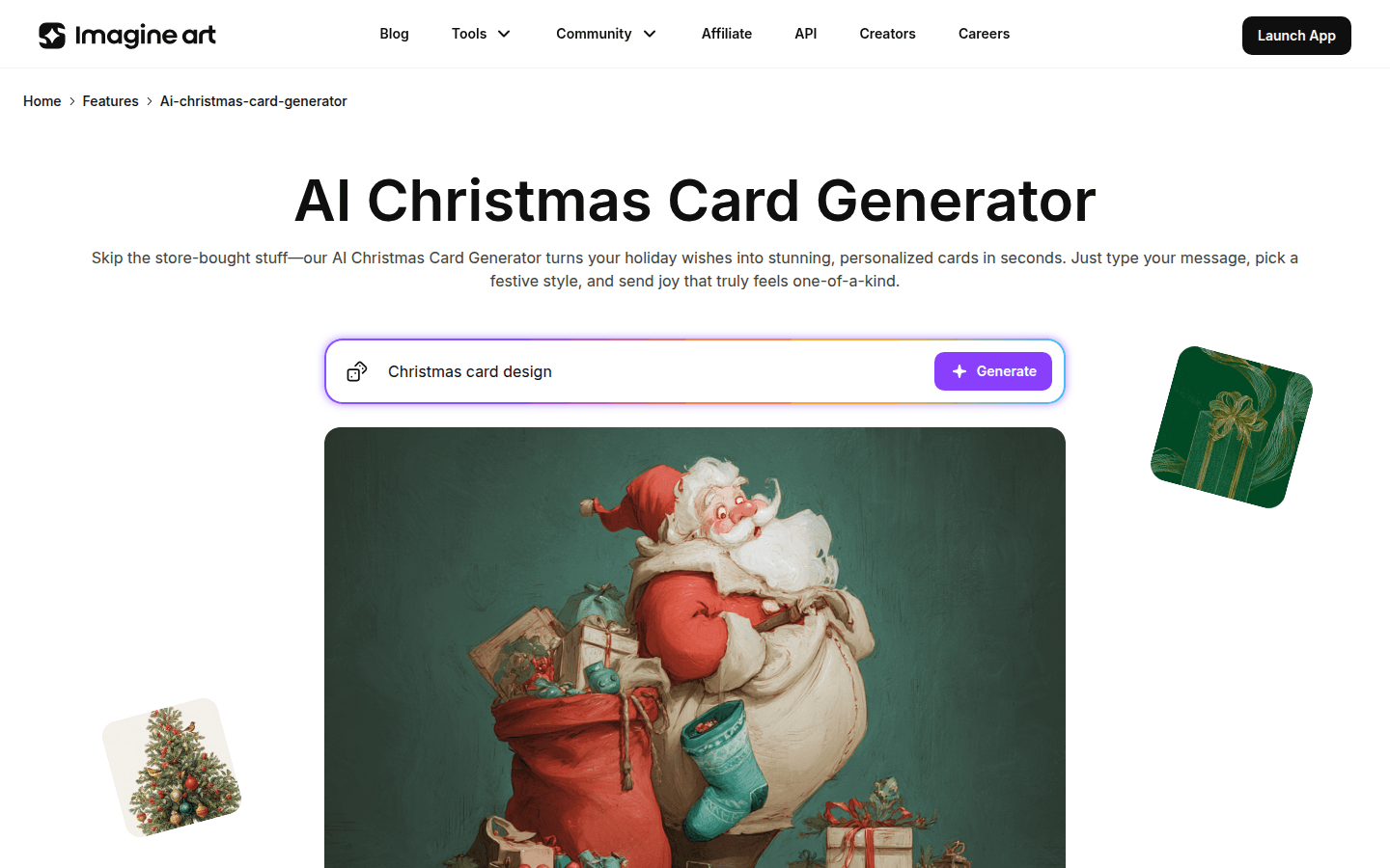 AI Christmas Card by Imagine art