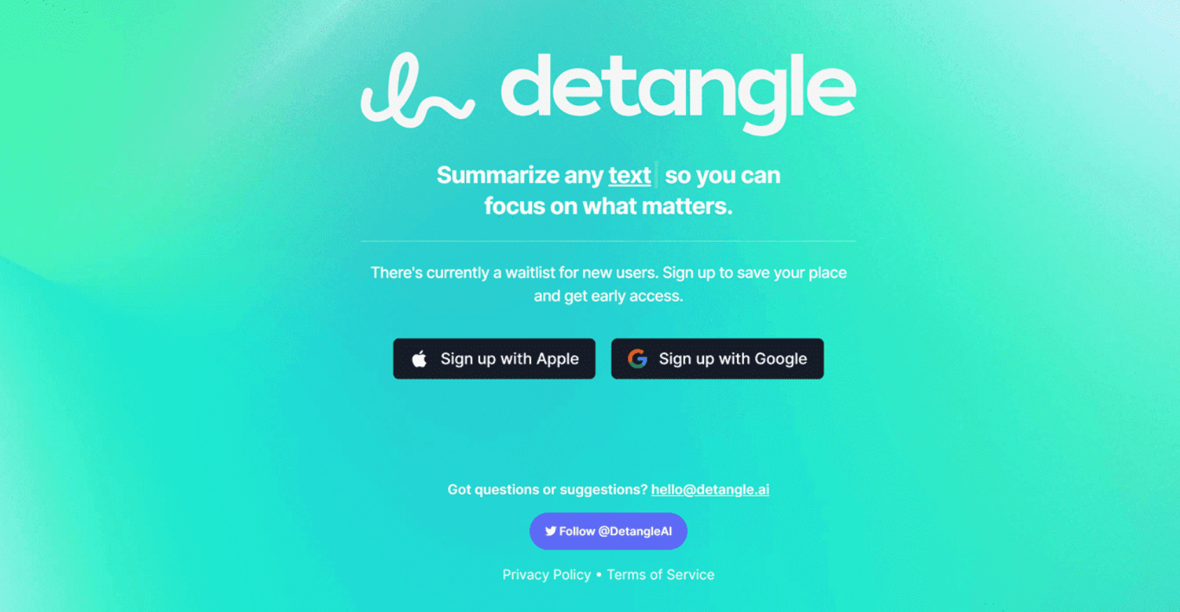 Detangle AI官方网站截图