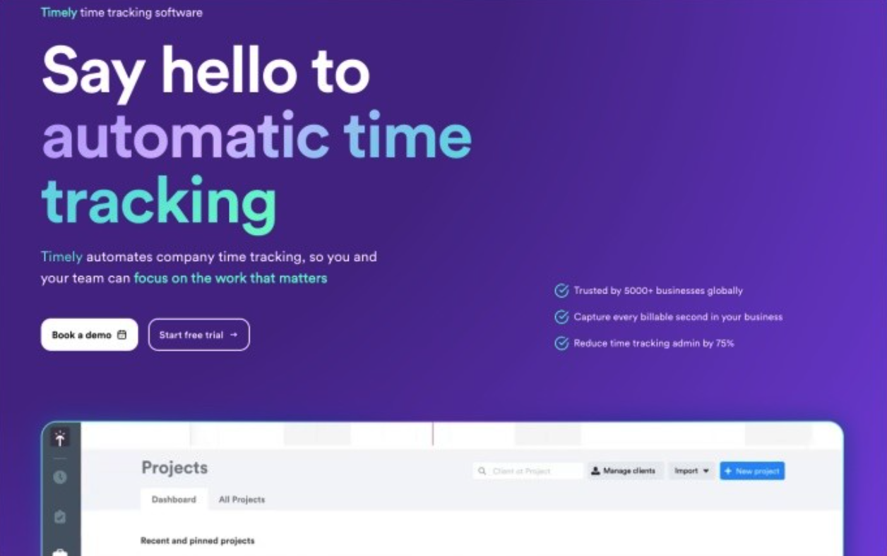 Timely官方网站截图