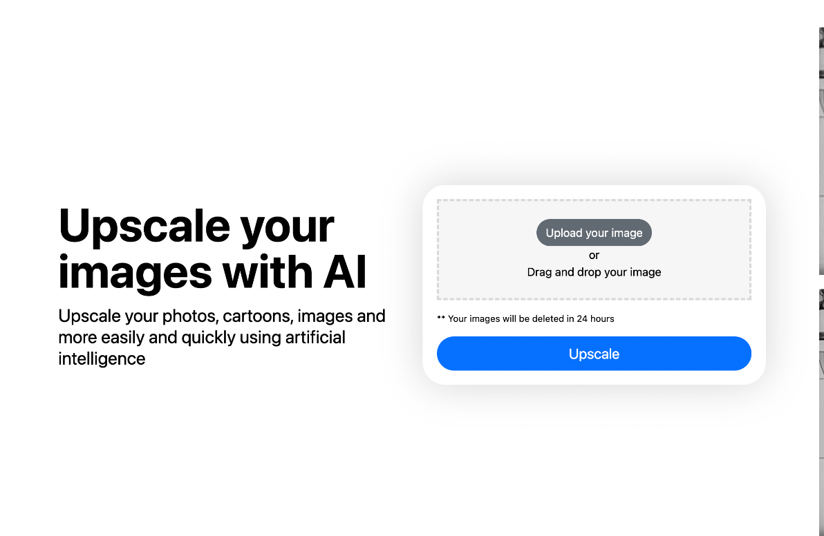 Image Upscaler AI官方网站截图