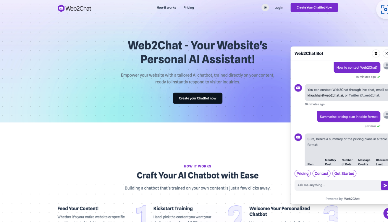 Web2Chat官方网站截图